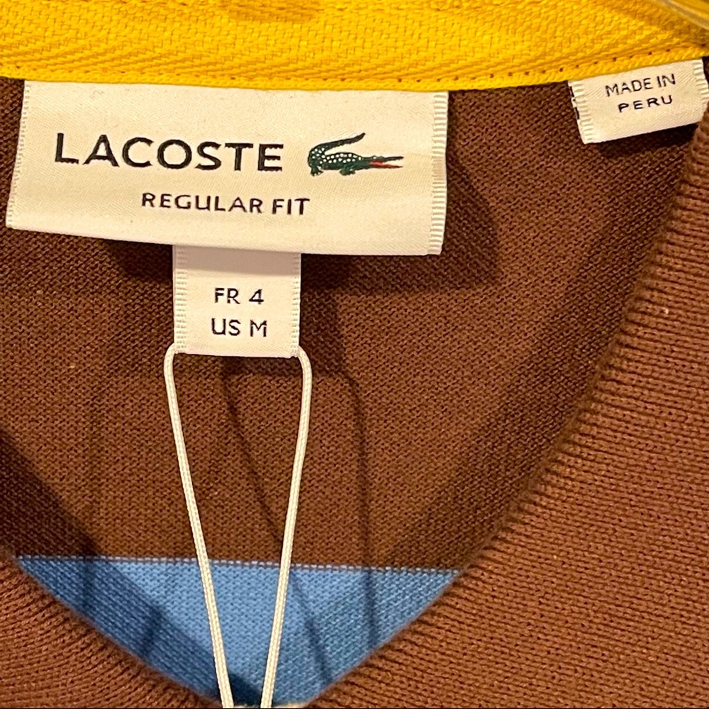 Lacoste Men’s Regular Fit Striped Cotton Piqué Polo Shirt - Picture 11 of 13